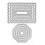 Rectangle wavy line octagon