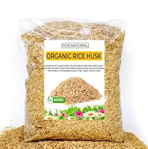 POS NATURAL Evergrow Natural & Organic Rice Husk, Sustainable and Versatile | Best Improves Soil Structure, Enhances Water Retention and Increases Soil Fertility (10 KG)