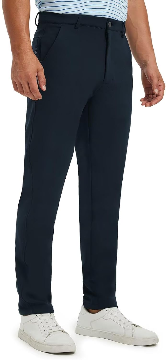 M MAELREG Golf Pants Men Classic Fit 30"/32"/34" Lightweight 5 Pockets Casual Trousers Moisture Wicking Mens Dress Pants