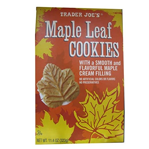 2 Pack Trader Joe's Maple Leaf Cookies
