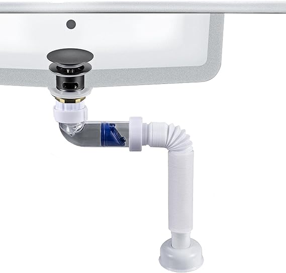 Amazon.co.jp 10 Pcs フレキシブル シンク排水管 拡張可能な防臭シンク排水管 バスルームシンク排水ホース