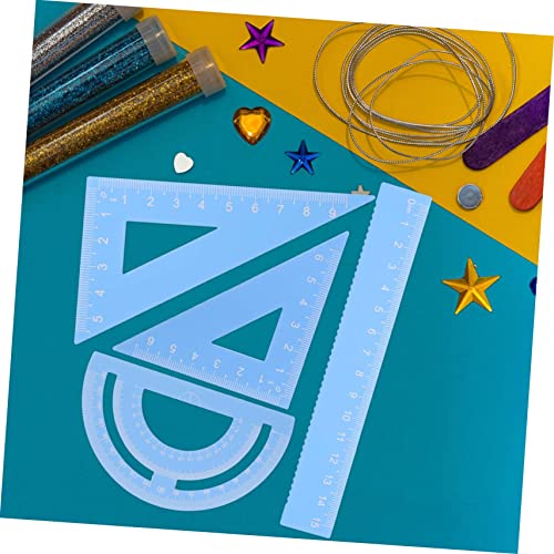 EXCEART 20 Peças Papelaria Triângulo Engenheiro Ferramenta Arquiteta Reutilizável Transferidor Matem