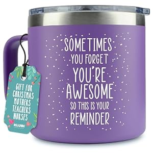 KLUBI Birthday Gifts for Women Who Have Everything Sometimes You Forget You Are Awesome Gifts for Women Birthday Gifts for Mom From Daughter 14oz Purple Mug Gifts Baskets for Women Fun Teacher Gift