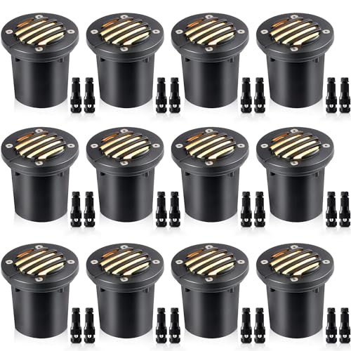 SUNVIE 12W Low Voltage Landscape Lighting with Connectors 1200LM Ultra Bright Well Lights Landscape...