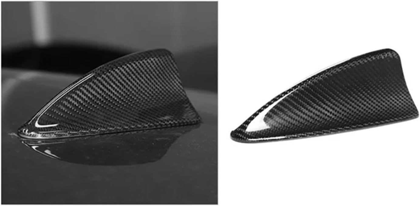 Car Roof Shark Fin Antenna Cover Carbon Fiber Antenna Trim Cover Compatible for BMW 5 6 Series E60 E61