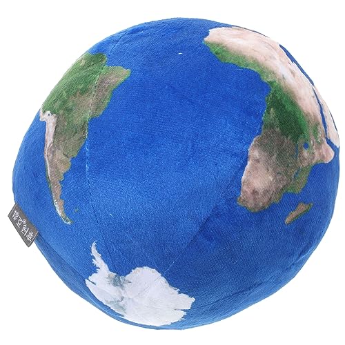 LUOZZY Plush Earth Shaped Throw Pillow Ball Shaped Stuffed Pillow Household Soft Earth Shaped Stuffed Pillow