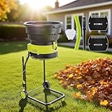 XEEAOFE Elektrischer Laubhäcksler & Schredder - 2500W, Kabelgebundener Häcksler für Trockene Blätter, Gras & Gartenabfälle 20cm