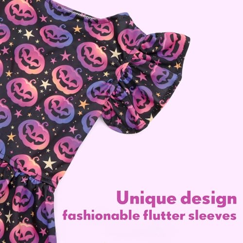 Image of CuteBone Frilly Dog Dress Princess Puppy Halloween Dresses with Ruffled Sleeves Cat Clothes Outfit for Small Dogs Girl Pet Apparel