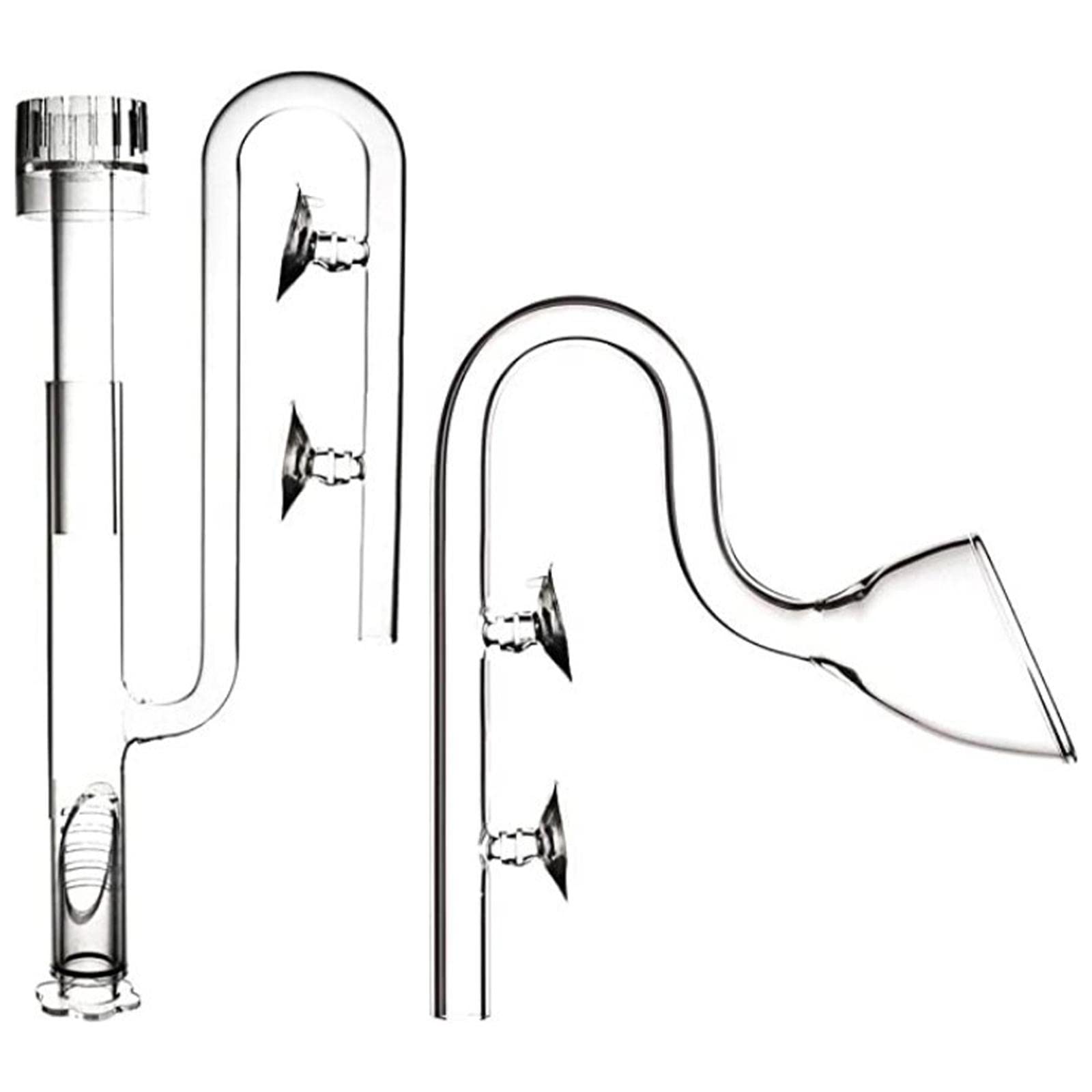 Aquatic Lily Tube Set Oberflächenfilter Aquarium Glas Skimmer Saugnapf Einlassrohr Auslassrohr Isolierend mit Regulierung für Aquarien Pflanzenbecken, Mehrfarbig, 17mm