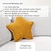 CozyKing Sternkissen Cord Gold Deko-Kissen Breitcord Kuschelkissen Stern Öko-Tex 100 Zertifiziert und 40°C waschbar - Sternenkissen für Sofa, Wohnzimmer oder Kinder-Zimmer - 38x38x14 cm