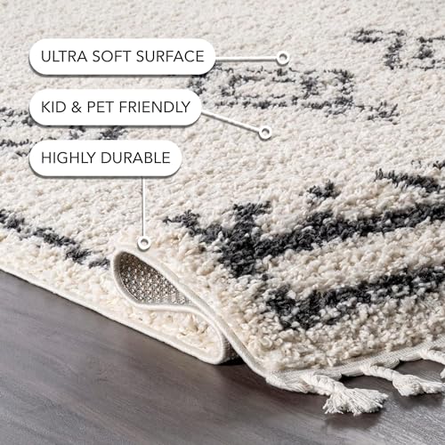 Tapete NuLOOM Mackie Off-White/Charcoal 7'10" x 10' miniatura 4