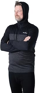 Woolove Men's 100% Merino Wool Quarter Zip Hoodie Base Layer Pullover Sweater - Thermal, Moisture-Wicking, Breathable