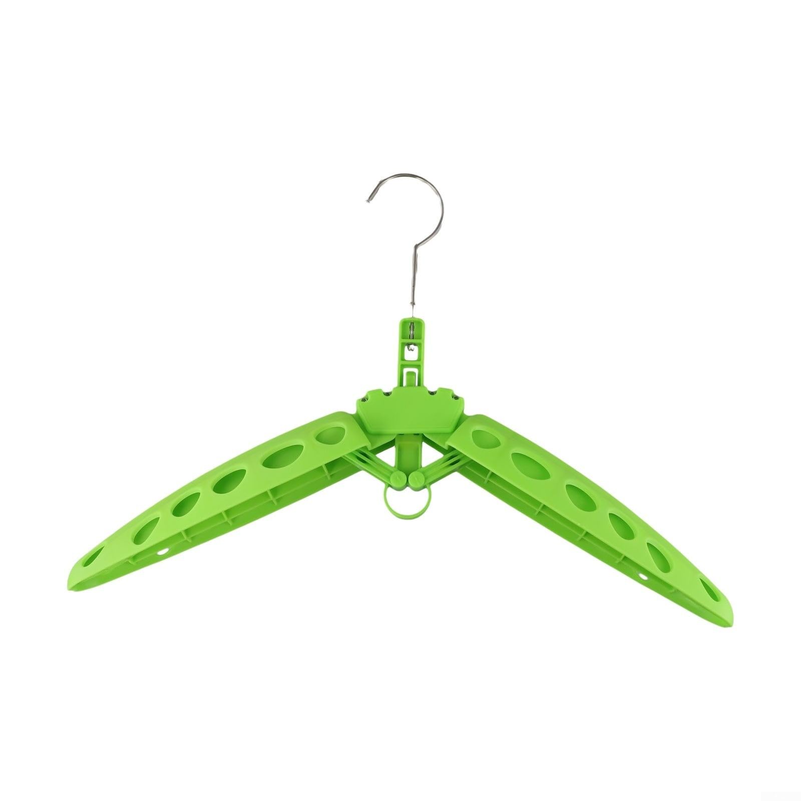 Percha para traje de neopreno, diseño plegable de flujo de aire de plástico resistente para surf, traje de buceo, accesorio de secado verde (verde)