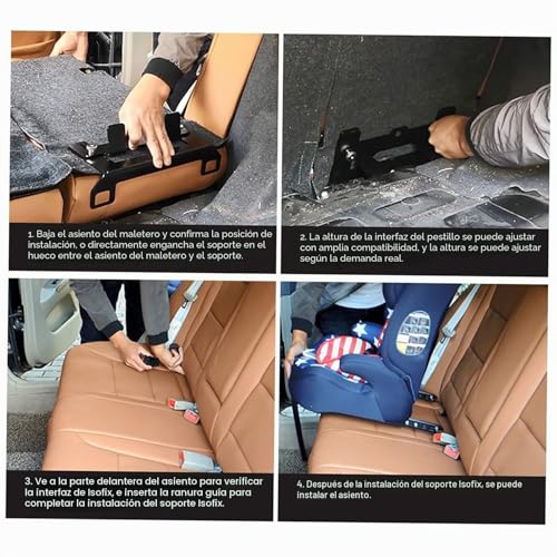 Miniatura 2 de Isofix Para Coche Homologado Geevorks Kit De Montaje De Anclaje De Sujeción Soporte De Adaptador Isofix Para Asiento De Coche Y Auto