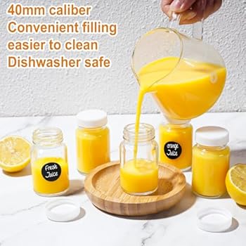 HEFTMAN Lot De 12 Mini Bouteilles à Shot En Verre Avec Couvercles