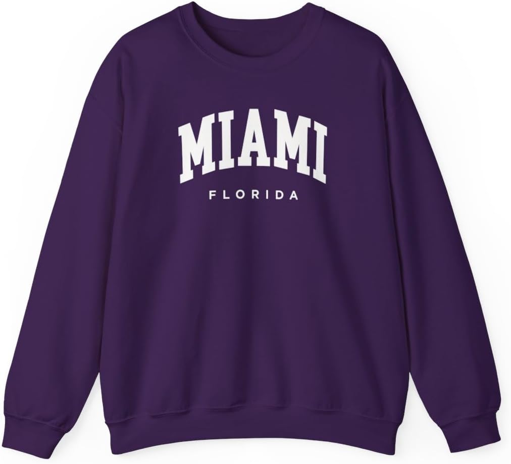 Miami Florida Adult Unisex Crewneck Sweatshirt