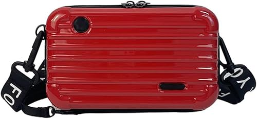 Mini maleta de moda para mujer, estuche de viaje rígido para cosméticos, bolsa de maquillaje, mini bolso de equipaje, bolso cruzado