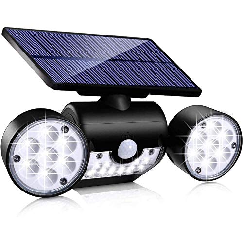Ambaret Solar Lights Outdoor, 30 LED Motion Sensor Light Waterproof Solar Motion Lights Outdoor Spotlights Security Night Lights 360° Rotatable Wall Light for Yard Stairway Security Lighting (1 Pack)