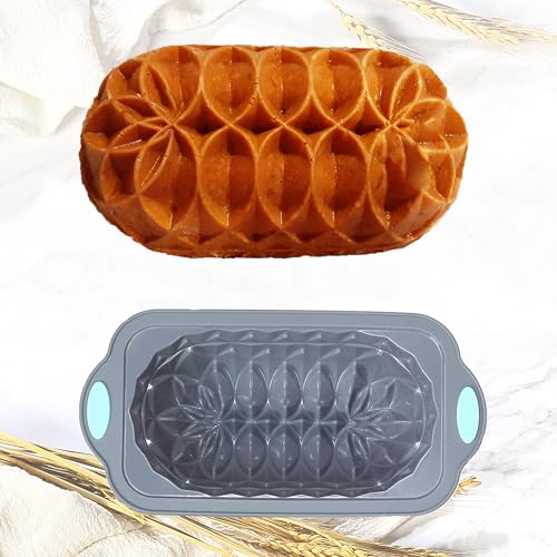 Miniatura 7 de Tongjude Sartén De Silicona De 4 Piezas Para Hornear Pan, Sartén Antiadherente Para Horno De Cocina, Perfecto Para Pan De Plátano, Pan De Sándwich, Pastel De Libra Y Pastel De Carne, 4 Tazas, Gris