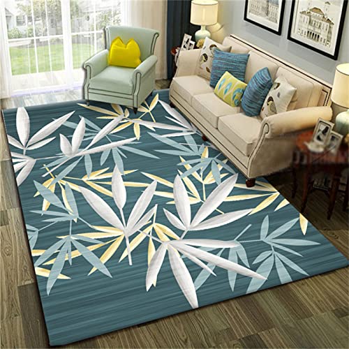Alfombra Pequeña Dormitorio Alfombras Pequeñas Dormitorio Amarillo gris planta patrón reducción de ruido protección piso antideslizante habitación infantil dormitorio Alfonbras De Dormitorios Niña 160
