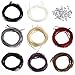 Produktbild outgeek 40 STÜCKE Faux Wildlederband String Lederspitze DIY Perlenschnur Schmuckherstellung Schnur mit 100 Schnurenden