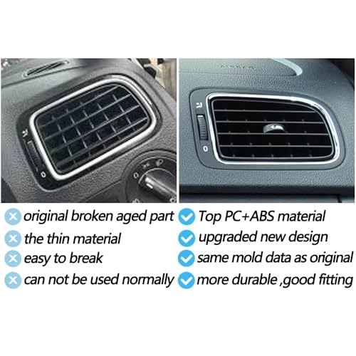 Rejilla de ventilación para salpicadero con ajuste suave y directo para coche VW Polo 4