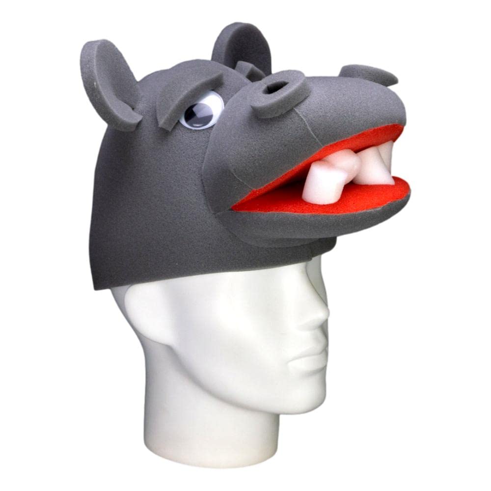 Foam Party HatsFOAM PARTY HATS: Magical Wildlife Hat - Wild Hippo Hat - Hippo Gifts Hat - Hippo Head Party Hat - Safari Animal Hat