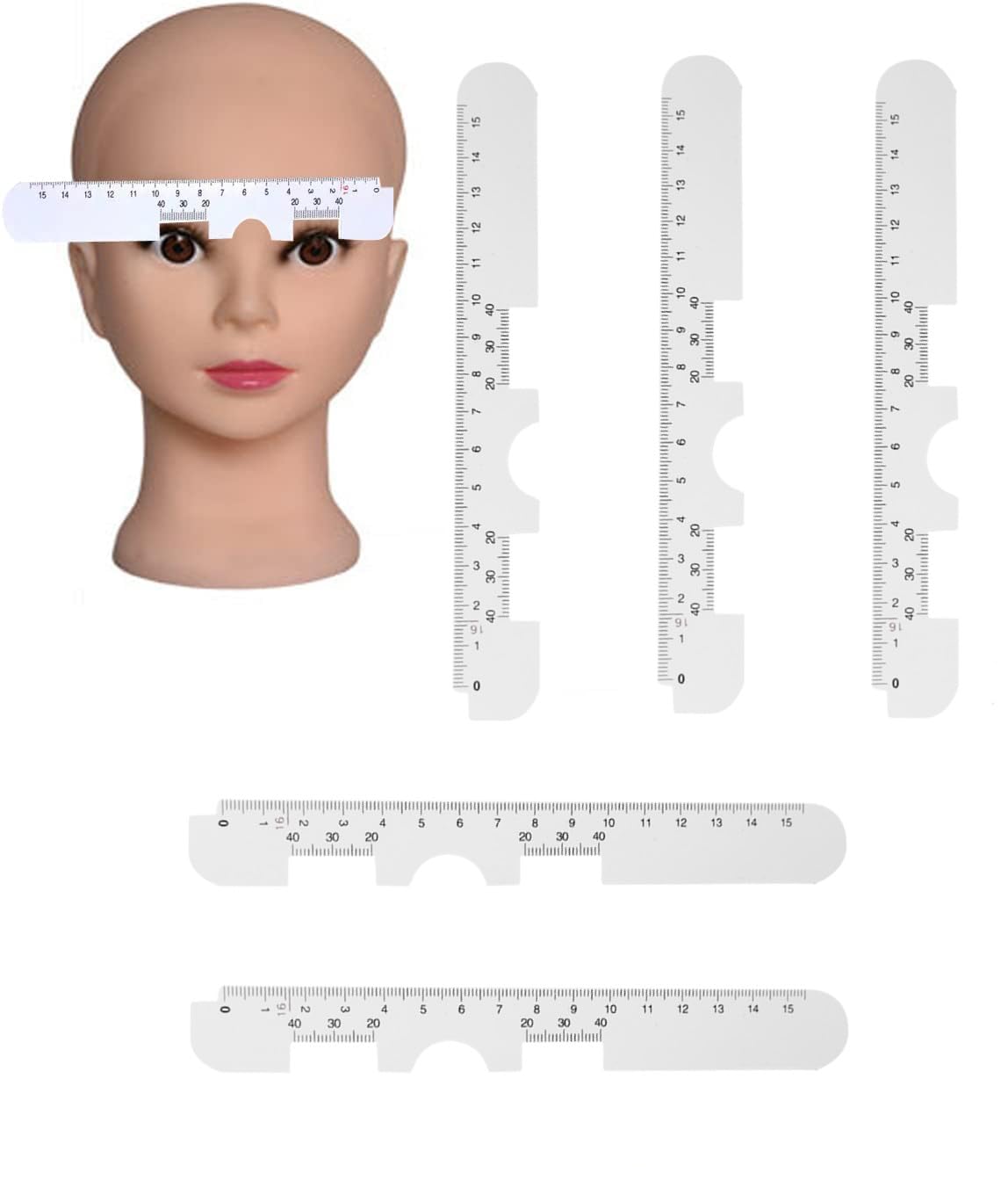 Règle De Distance Pupillaire - Lot De 5 - 17,6x2,2 Cm - PVC Souple - Pour Lunettes, Mesure Précise