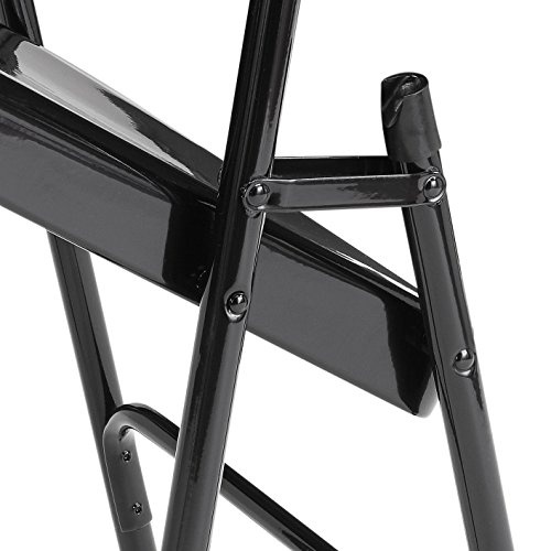 National Public Seating 300 Series, Model 310 All Steel Premium Folding Chair With Triple Brace, 480 Lbs Capacity, Black (Carton Of 4) #TOP3