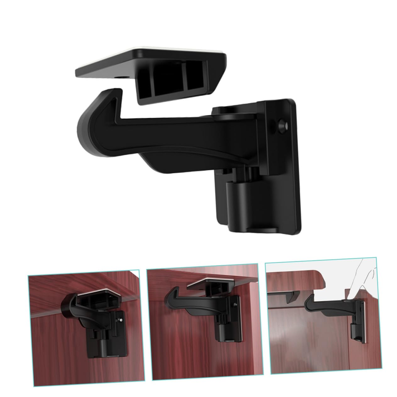Cerraduras de Seguridad Evitan Niños Abran Cajones para Cajones de Abs 10 en Color Negro Fáciles de Usar para Adultos, Ideales para Hogares Bebés
