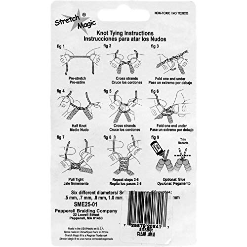 Hilo elástico transparente Stretch Magic de 0.8mm para hacer pulseras 4