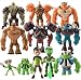 11 pezzi Ben 10 giocattolo giocattolo per bambini con snodi rimovibili, Grey Matter, Rath, Hot Shot, Slapback, Armored Shock Rock, Vilgax, Humungousauur, Rustbuggy Ben