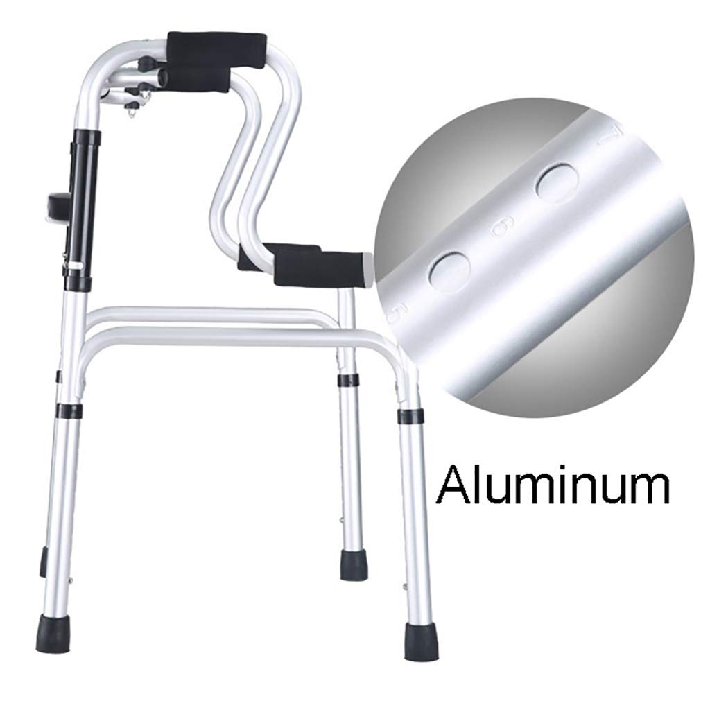 chodzik do poruszania się， Rama spacerowa Aluminiowa standardowa chodzika, składana pomoc w poruszaniu się, chodzik 2 w 1 z siedziskiem i 2 kołami, waga łożyska 150 kg / 330 funtów