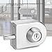 Stainless Steel Glass Door Lock Anti-Theft Security Lock Double Swing Hinged Frameless Push Sliding Gate Lock Apply for Door Thickness 10-12mm/0.39-0.47''
