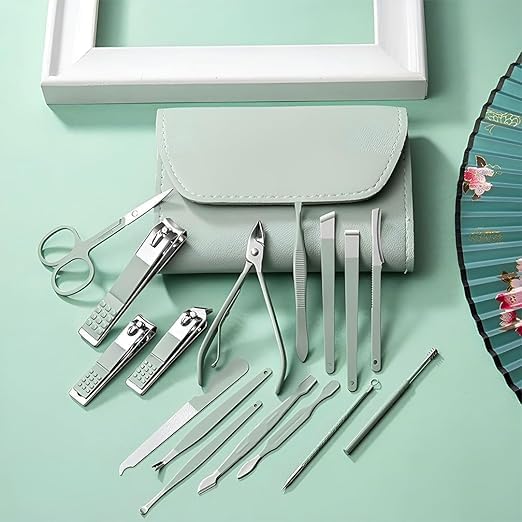 Velnest Luxury Nail Grooming Set 16 Pieces, Professional Manicure Pedicure Kit for Men & Women 4