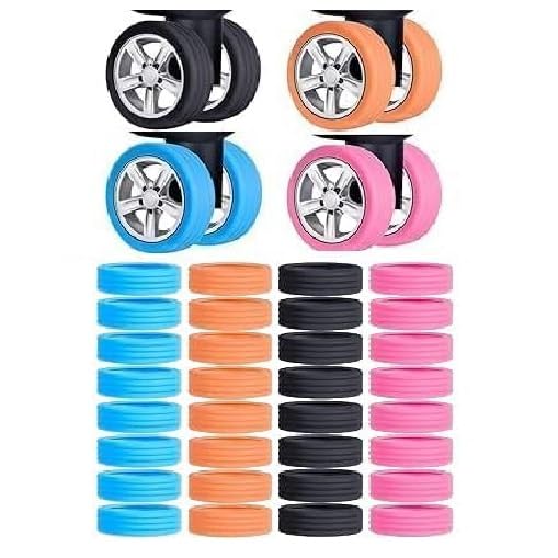 cazina Luggage Wheel Silicone Protector Cover Trolley Wheel Cover Silicone Shock Absorption Wheel Cover for Trolley Bag Suitcase Wheel Cover Silicone for Most 8 Spinner Wheel Bag/Chair (Pack of 32)-picture-10