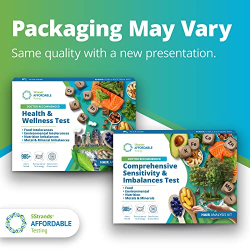 5Strands Food & Environmental Intolerances, Deficiency Test, 985 Items Tested, Includes 4 Tests - Food Intolerance, Environment Sensitivity, Nutrition & Metals Imbalance Test, Results In 7 Days #TOP1