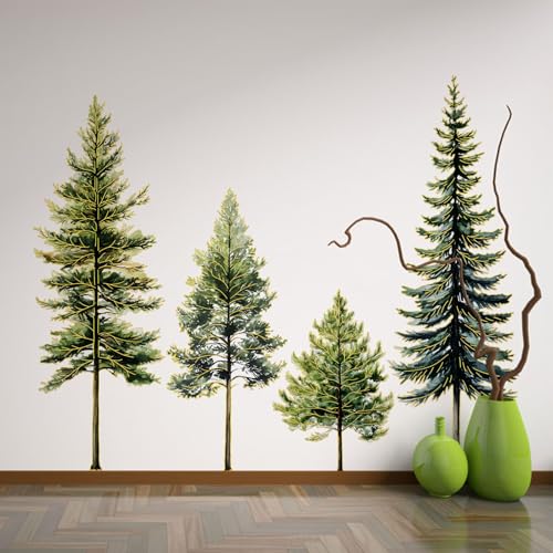 Lilacanthara Pine Tree Wall Art - Pine Tree Wall Decal, 38