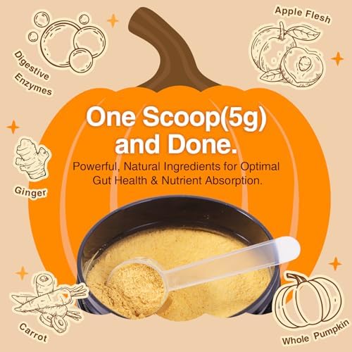 DRFOSTER Pumpkin Powder for Dogs - Digestive Fiber Supplement