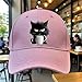 Feral but Fashionable–cat Hat Edition, Grumpy Cat Coffee Cap, Adjustable Frownster Cat Hat, Cotton Snapback Baseball Cap(C)
