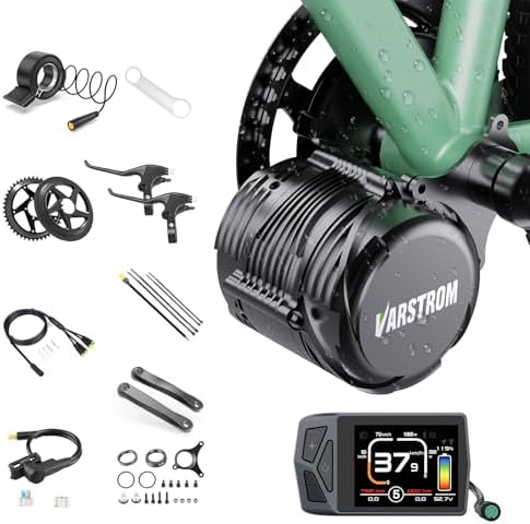 TSDZ8 48V750W Mid Drive Kit,Upgraded 1056W Peak Power Torque Sensored Mid Drive Ebike Conversion Kit, Electric Bike Kit with EKD01 Display for 68-73MM Bottom Bracket Mountain Bike,Citybike,Tricycle