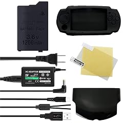 PSP-S110 High Capacity Replacement Sony PSP Slim Battery AC Adapter 5V 2A Wall Travel Power Supply Back Door