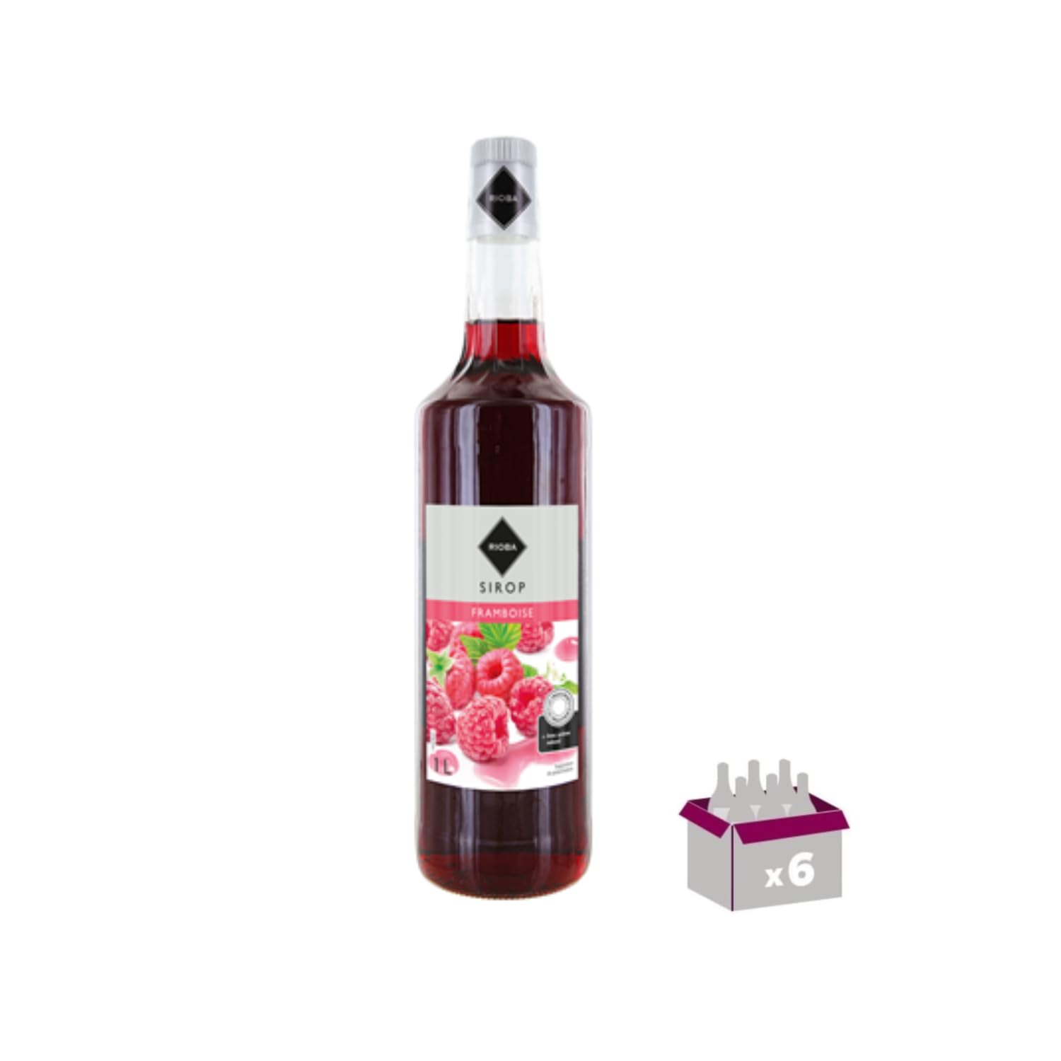 Lot de 6 Sirops Rioba - Framboise 6x1L