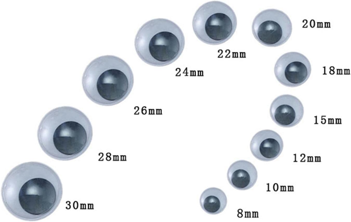 Self- Googly Eyes Wiggle Eyes for DIY Crafts Stuffed Animals, 4000pcs 12mm
