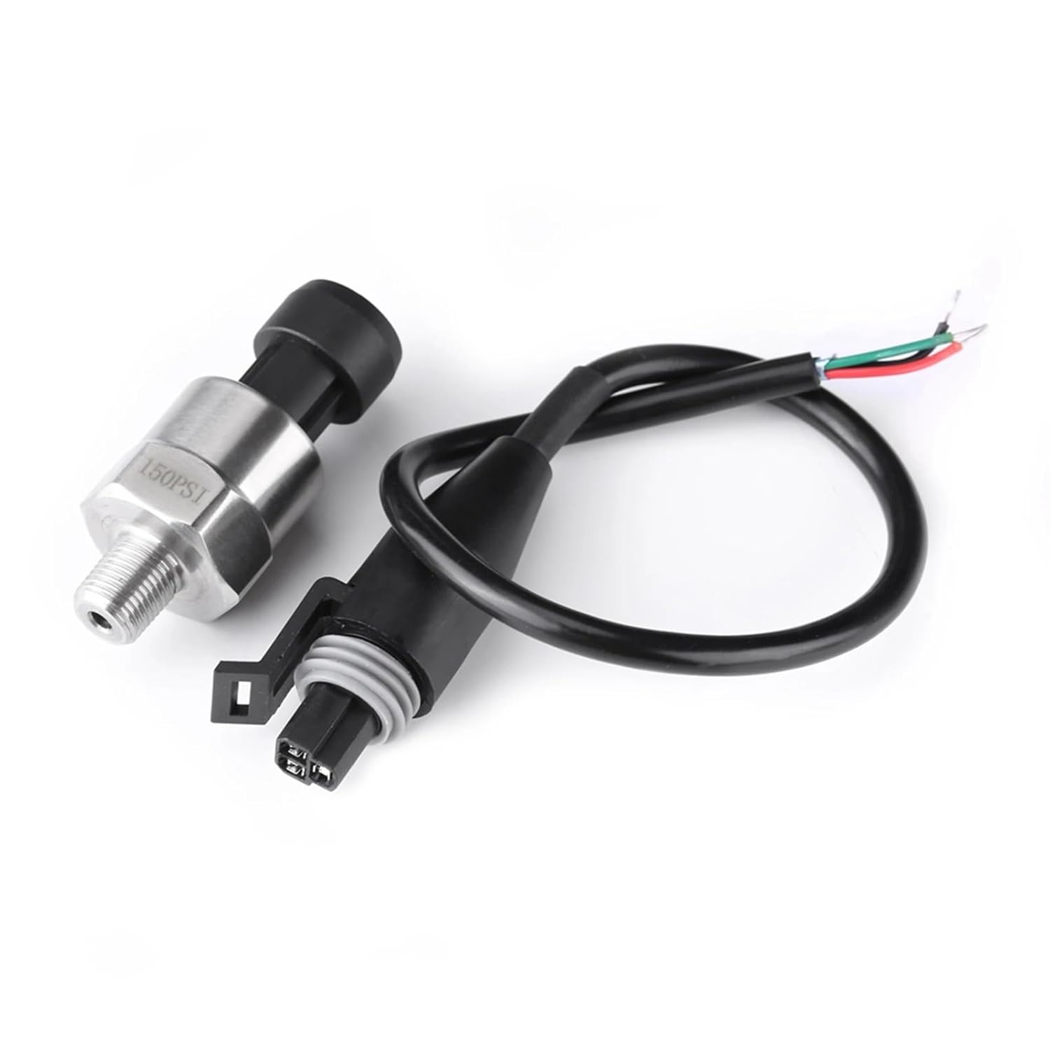 Pressure Sender 1/8NPT Thread Stainless Steel Pressure Transducer Sender Sensor for Oil Fuel Air Water Pressure Sensor(150PSI)