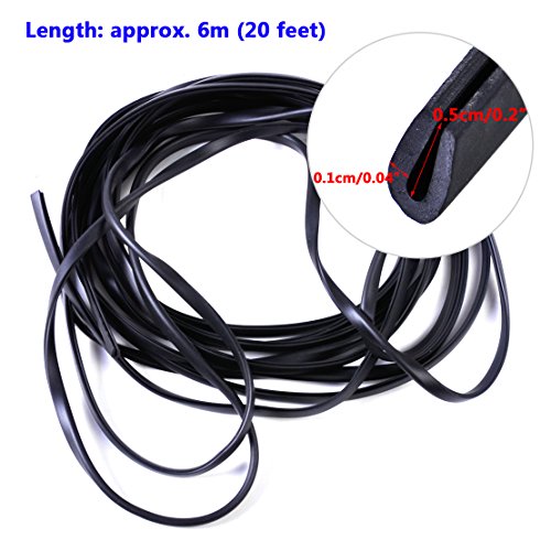Beler 20Ft 1/4" X 1/8" Car Door Edge Guards Black Car Truck Rubber Seal U Shape Seal Strip Edge Protection Strip Car Protection Door Edge (Fulfilled By Amazon) #TOP3