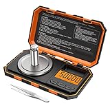 Brifit Feinwaage, 50g /0.001g Digitalwaage Taschenwaage, Goldwaage, Schmuckwaage, Präzisonswaage Milligramm Mit 50g Kalibriergewicht und Pinzette, 6 Einheiten, Tara & Auto Off Funtion