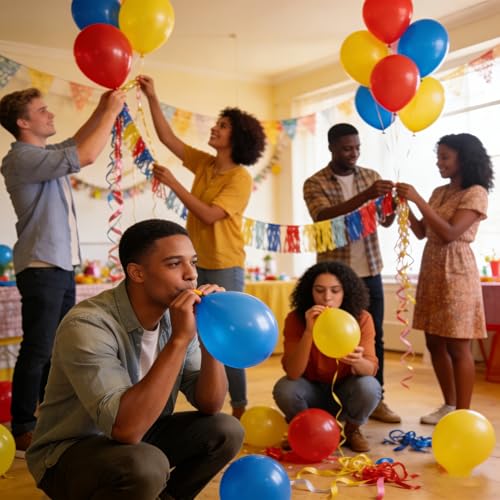SEABABOO Ballon Binden Werkzeug, 2 Stück Ballon Bindewerkzeug Kunststoff, Schnell Ballonknoter, Ballonwerkzeug für Geburtstage Hochzeiten Eröffnungsfeier Sportveranstaltung, Schwarz Blau