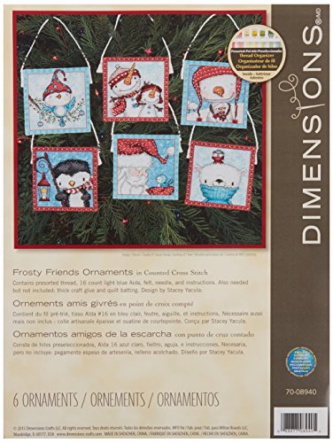 Dimensions Counted Cross Stitch Ornament Kit, Frosty Friends, 6 ct.