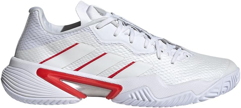 Adidas Adult Barricade Tennis White/Silver Metallic/Grey 7